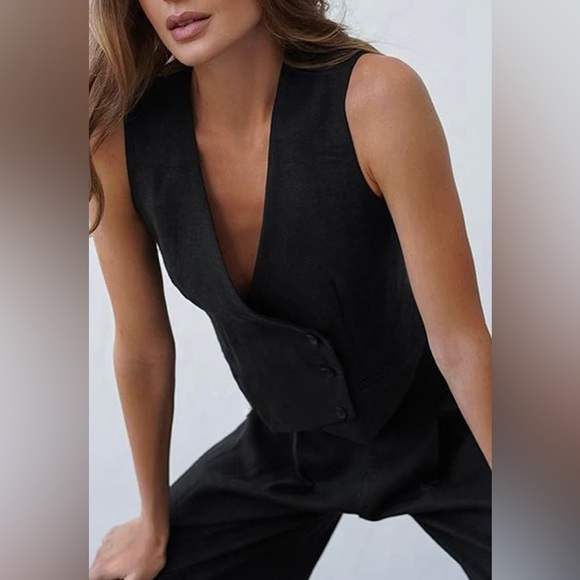 Commense Black vest and pants large vest NWT pants NWOT neither wore - Picture 3 of 16